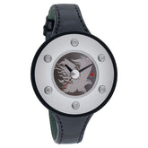 Fastrack, Women's  Watch Analog, Grey Dial Black Leather Band, 6008SL01